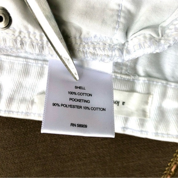 A Loves A Shorts Denim White Cotton with Button Fly Slight Distressing (27) - Picture 5 of 6